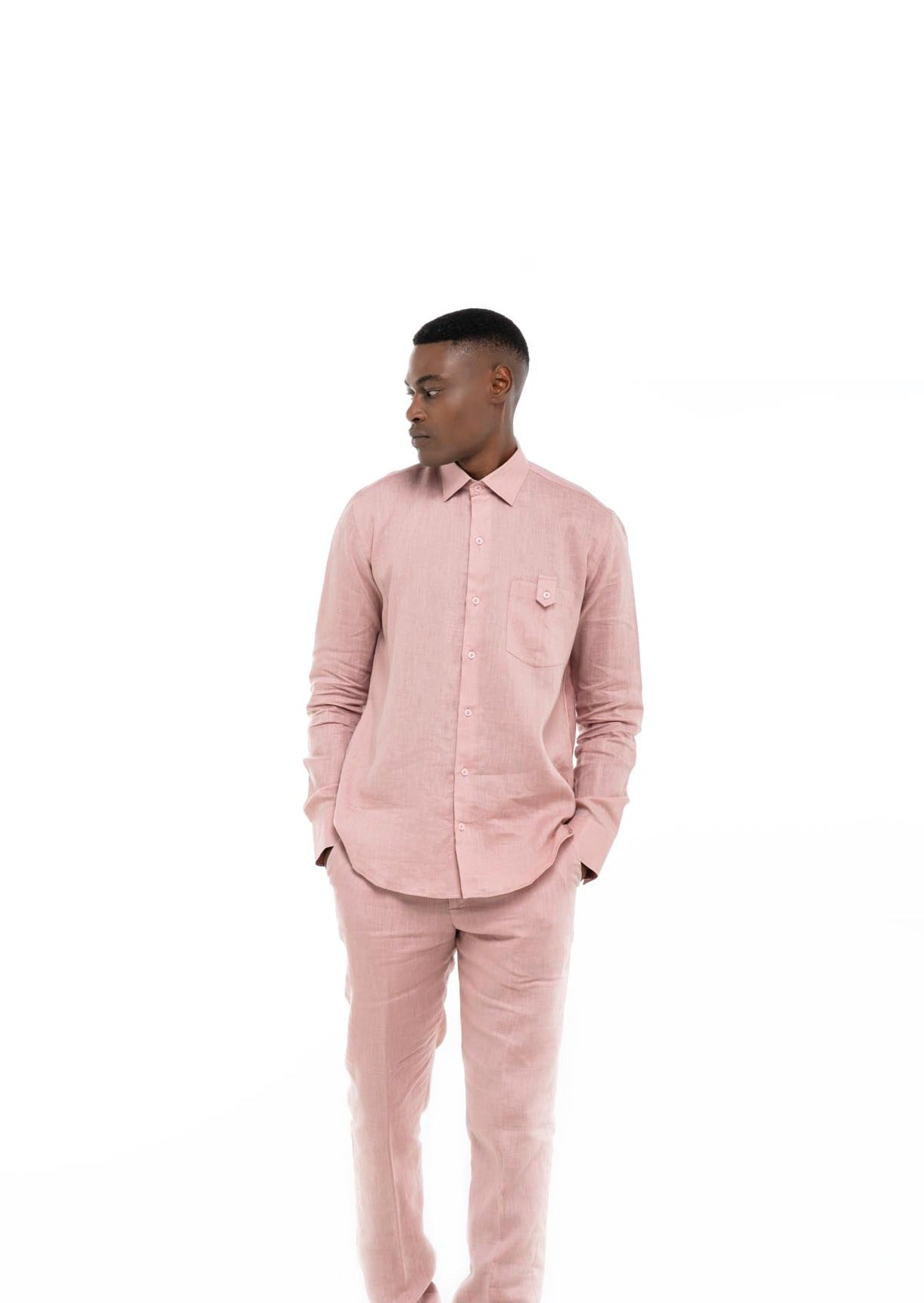 Organic Linen Set (Pink)